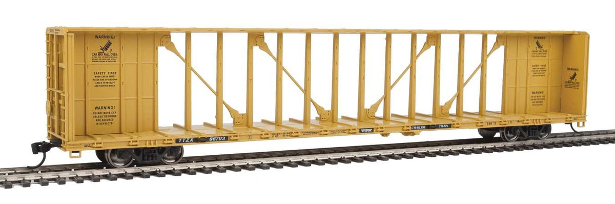 Walthers Mainline 910-4862 HO Scale 72' Centerbeam Flatcar Trailer Train TTZX 86778