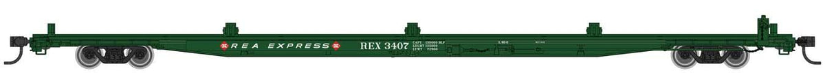 Walthers Mainline 910-5527 HO Scale G85 85' Flatcar Railway Express REA 3407
