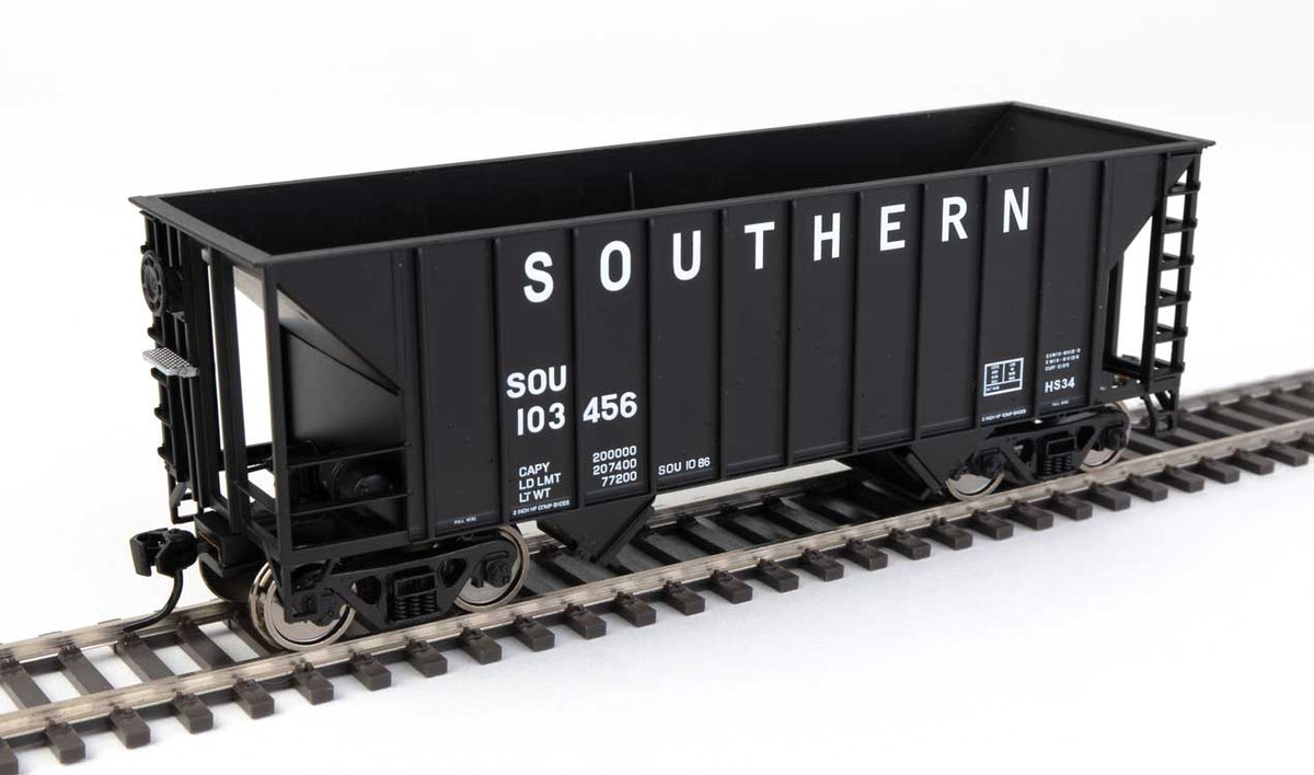 Walthers MainLine 910-56619 100 Ton 2 Bay Hopper Southern Black SOU 103456