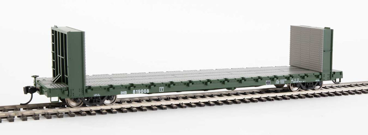 Walthers Mainline 910-5811 60' Pullman Bulkhead Flatcar Indiana Harbor Belt IHB 819008