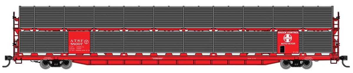 Walthers Mainline 910-8104 HO Scale 89' Bi-Level Shielded Auto Rack Santa Fe ATSF 88036
