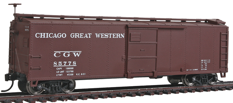  Walthers 910-1706 HO 40' X-29 Boxcar Chicago Great Western CGW 85778 - Like New USED
