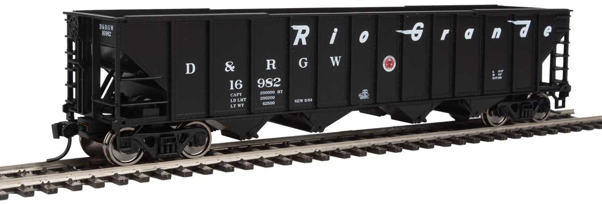  Walthers 910-1992 HO Scale 4 Bay 100 Ton Hopper Rio Grande D&RGW 16982