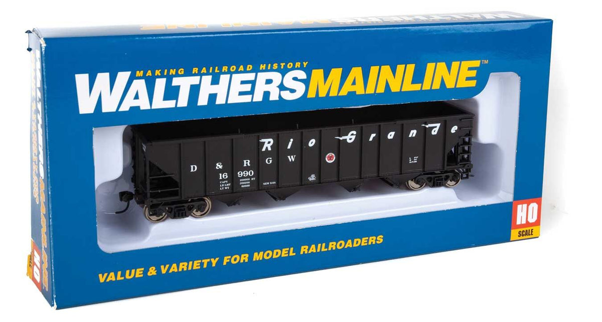  Walthers 910-1993 HO Scale 4 Bay 100 Ton Hopper Rio Grande D&RGW 16990