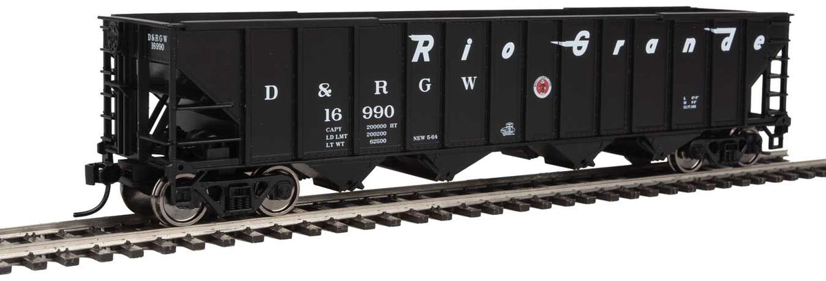  Walthers 910-1993 HO Scale 4 Bay 100 Ton Hopper Rio Grande D&RGW 16990