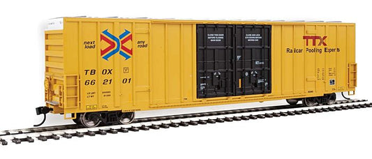  Walthers 910-2976 HO Scale 60' High Cube Plate F Boxcar TTX TBOX 662101