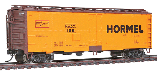  Walthers 910-3502 HO Scale 40' Steel Meat Reefer, Hormel NADX #158