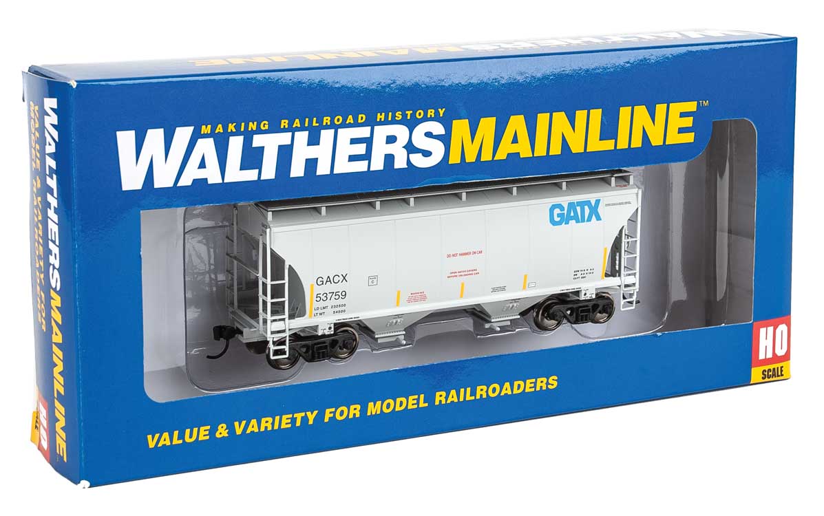  Walthers 910-7554 HO 39' Trinity 3281 2-Bay Covered Hopper GATX/GACX 53759