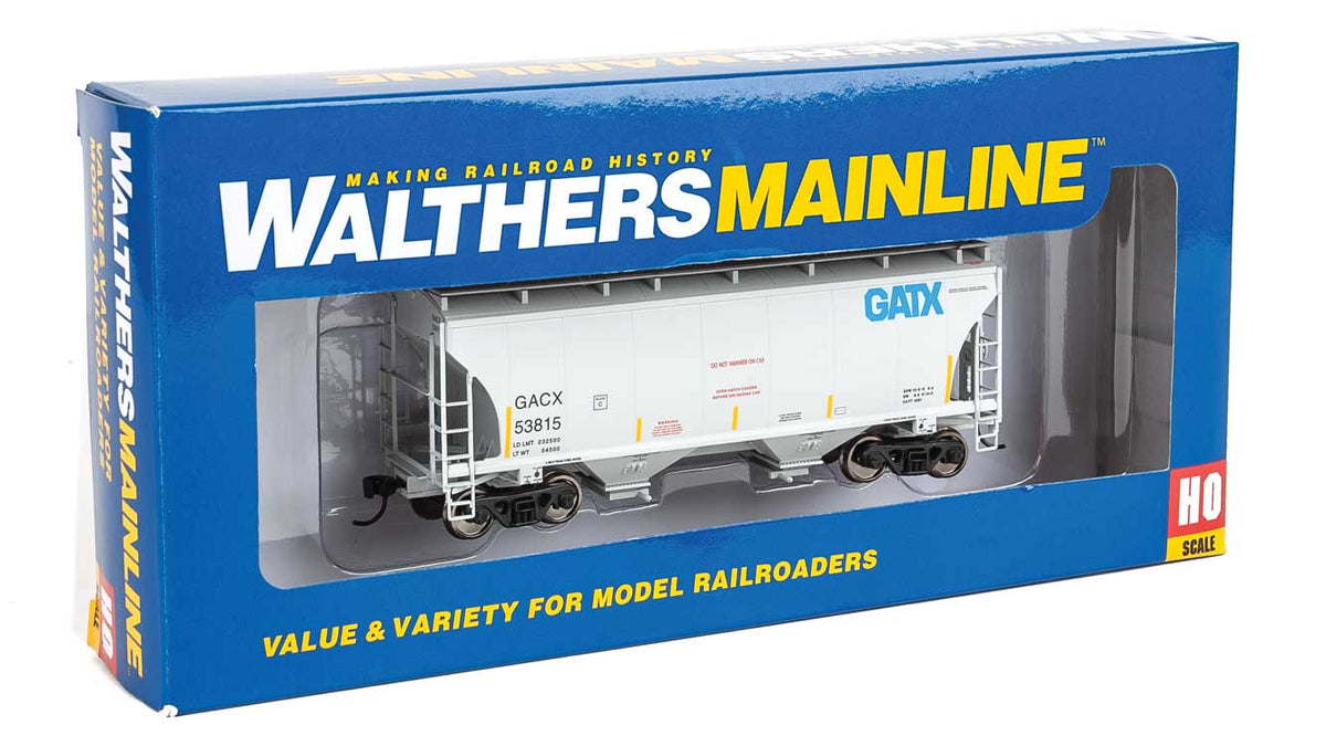  Walthers 910-7556 HO 39' Trinity 3281 2-Bay Covered Hopper GATX/GACX 53815