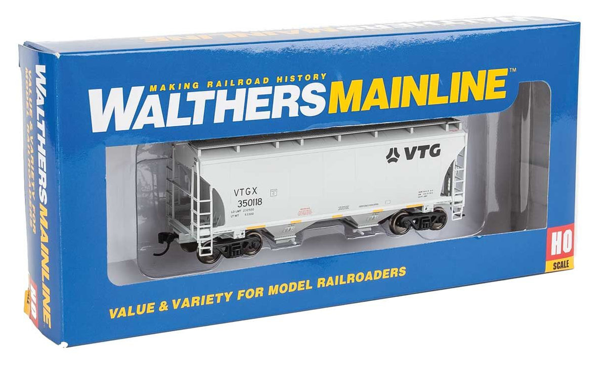  Walthers 910-7561 HO 39' Trinity 3281 2-Bay Covered Hopper VTG North America VTGX 350118