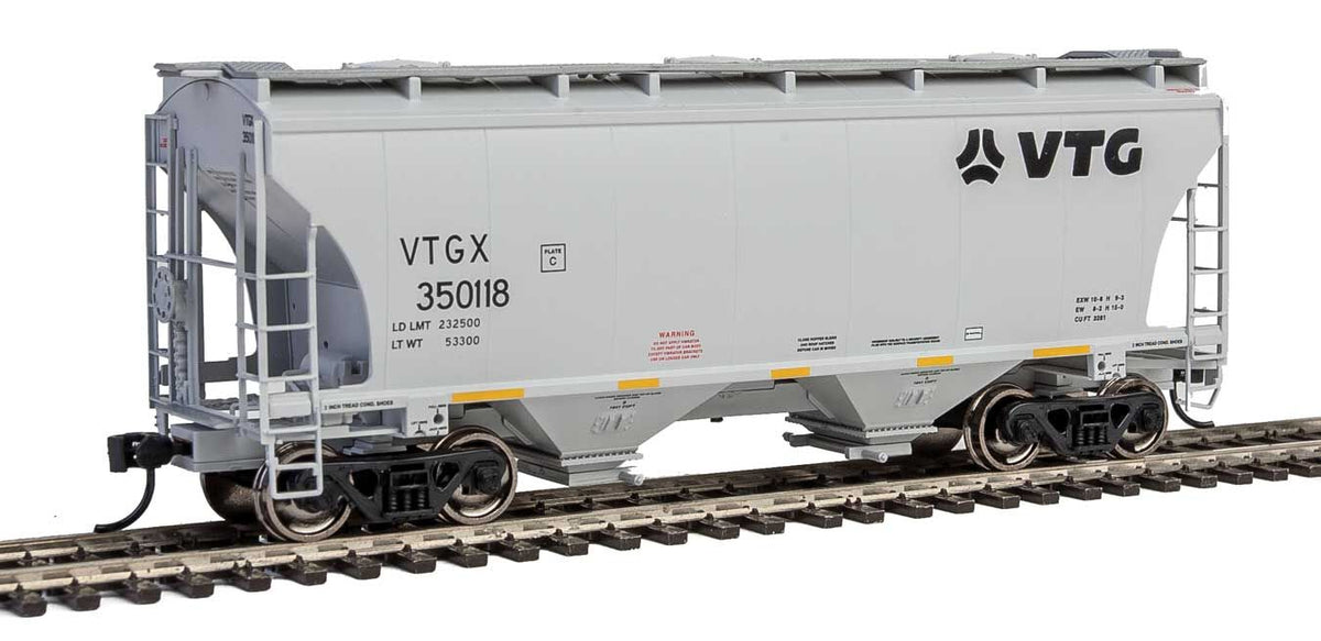  Walthers 910-7561 HO 39' Trinity 3281 2-Bay Covered Hopper VTG North America VTGX 350118
