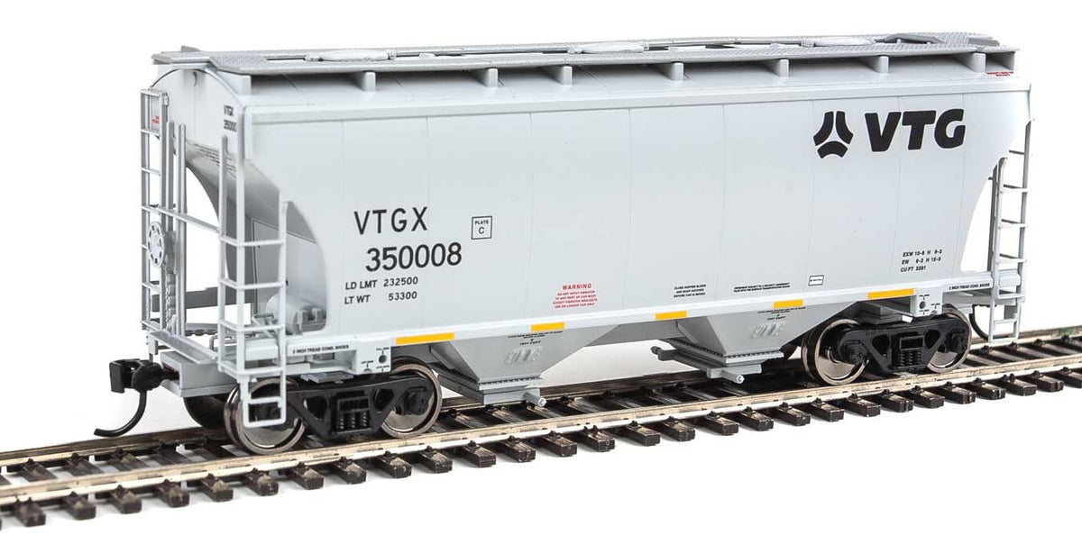  Walthers 910-7564 HO 39' Trinity 3281 2-Bay Covered Hopper VTG North America VTGX 350008