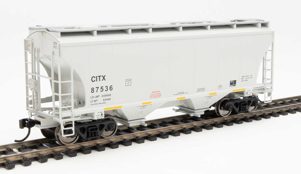  Walthers 910-7569 HO 39' Trinity 3281 2 Bay Covered Hopper CIT Group CITX 87536