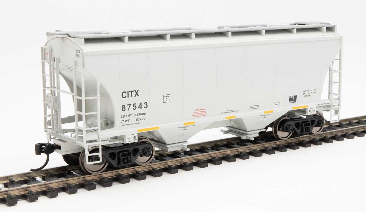  Walthers 910-7570 HO 39' Trinity 3281 2 Bay Covered Hopper CIT Group CITX 87543