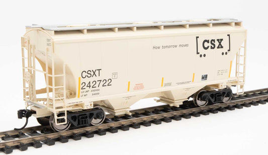  Walthers 910-7578 HO 39' Trinity 3281 2 Bay Covered Hopper Boxcar Logo CSXT 242722