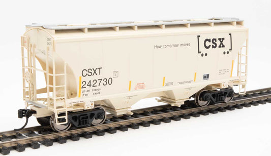  Walthers 910-7579 HO 39' Trinity 3281 2 Bay Covered Hopper Boxcar Logo CSXT 242730