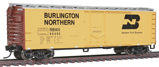  Walthers 910-1553 HO 40' Boxcar Burlington Northern / Western Fruit Express RBWX #60405