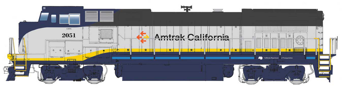  Walthers Mainline 910-19565 HO GE Dash P32-8BWH Diesel Amtrak California 2052 DCC & Sound