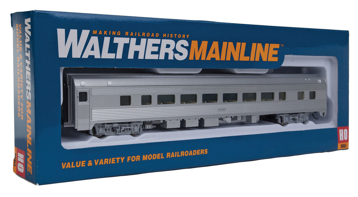  Walthers Mainline 910-30000 HO Scale 85' Budd Large Window Coach Undecorated