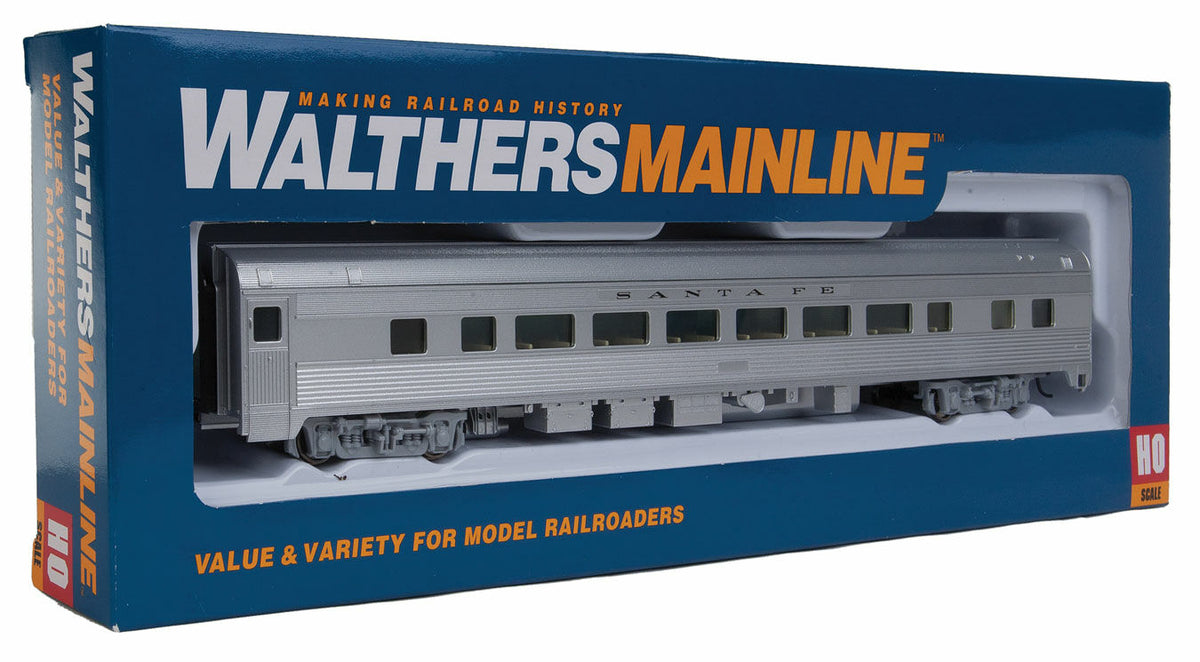 Walthers Mainline 910-30002 HO Scale 85' Budd Large Window Coach Santa Fe ATSF