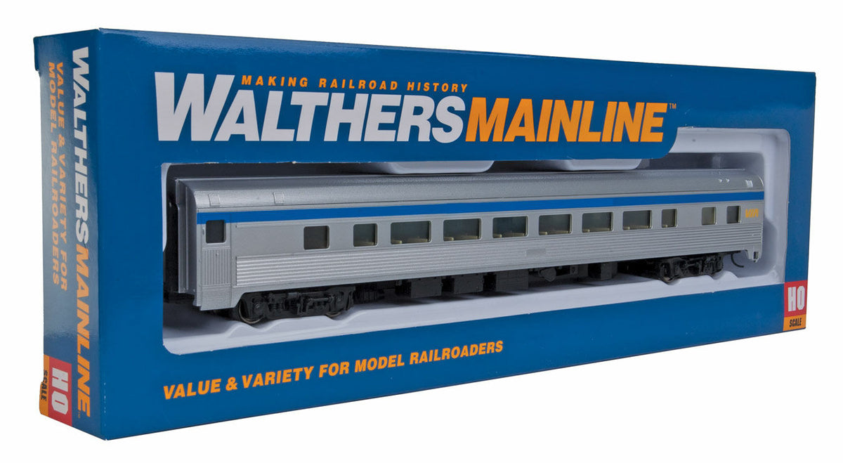  Walthers Mainline 910-30009 HO Scale 85' Budd Large Window Coach VIA Rail