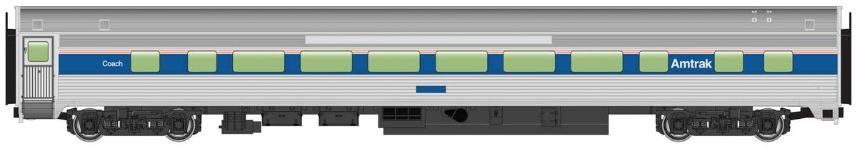  Walthers Mainline 910-30013 HO Scale 85' Budd Large Window Coach Amtrak Phase IV