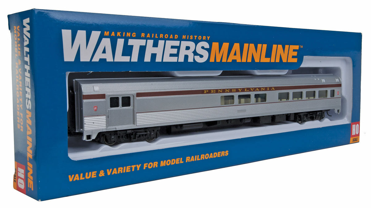  Walthers Mainline 910-30056 HO Scale 85' Budd Baggage Lounge Pennsylvania PRR
