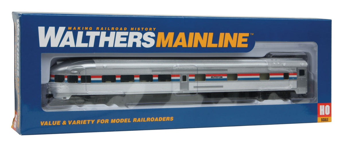  Walthers Mainline 910-30351 HO Scale 85' Budd Observation Amtrak Phase III