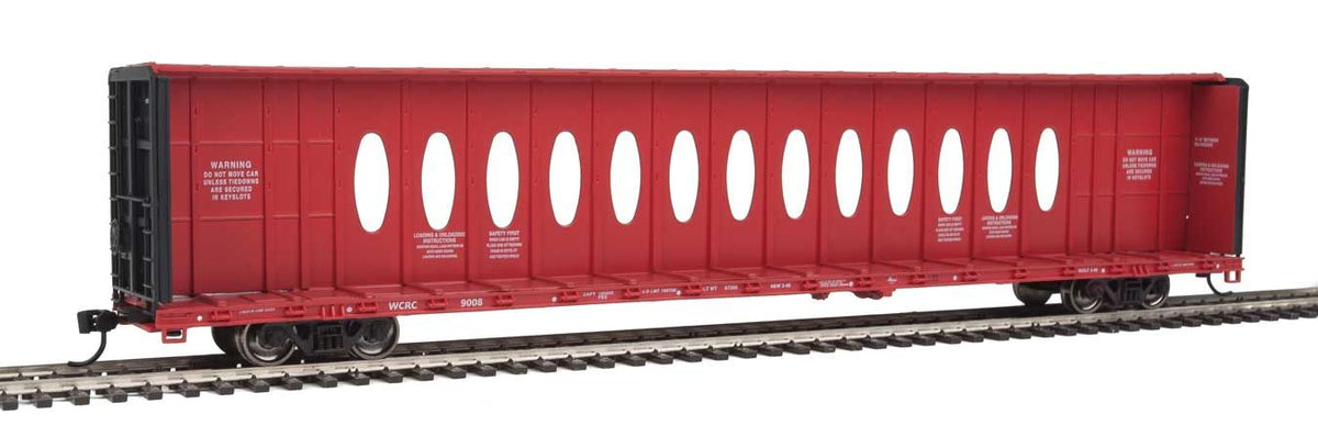  Walthers Mainline 910-4868 HO Scale 72' Centerbeam Flatcar Cascade Warehouse WCRC 9008
