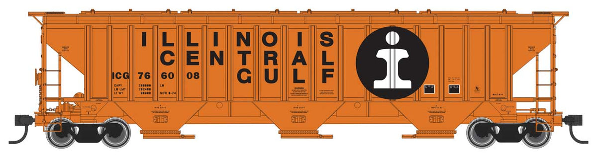  Walthers Mainline 910-49014 HO Scale 57' Trinity 4750 3-Bay Covered Hopper ICG 766047