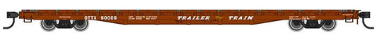  Walthers Mainline 910-5344 60' Pullman Flatcar "Farm Machinery" Trailer Train OTTX 90147