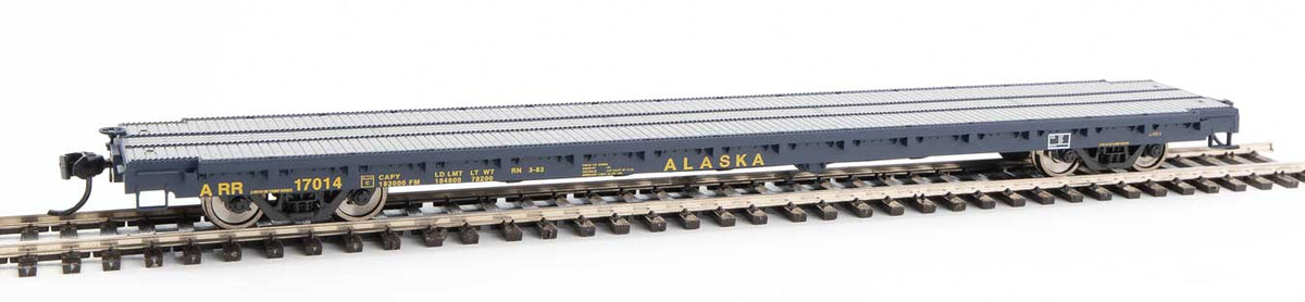  Walthers Mainline 910-5358 60' Pullman Flatcar Alaska ARR 17014
