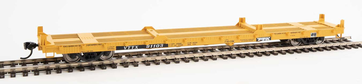  Walthers Mainline 910-5380 60' Pullman Flatcar "Container Service" TTXVTTX 91103