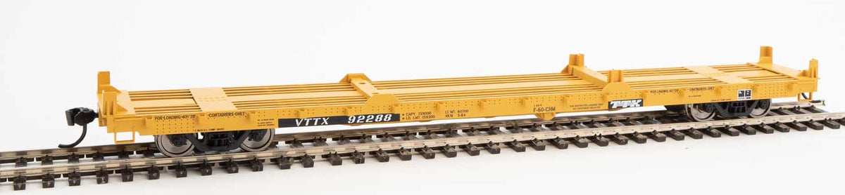  Walthers Mainline 910-5384 60' Pullman Flatcar "Container Service" TTXVTTX 92288