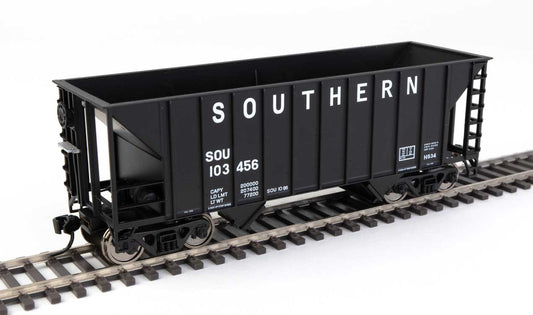  Walthers MainLine 910-56619 100 Ton 2 Bay Hopper Southern Black SOU 103456
