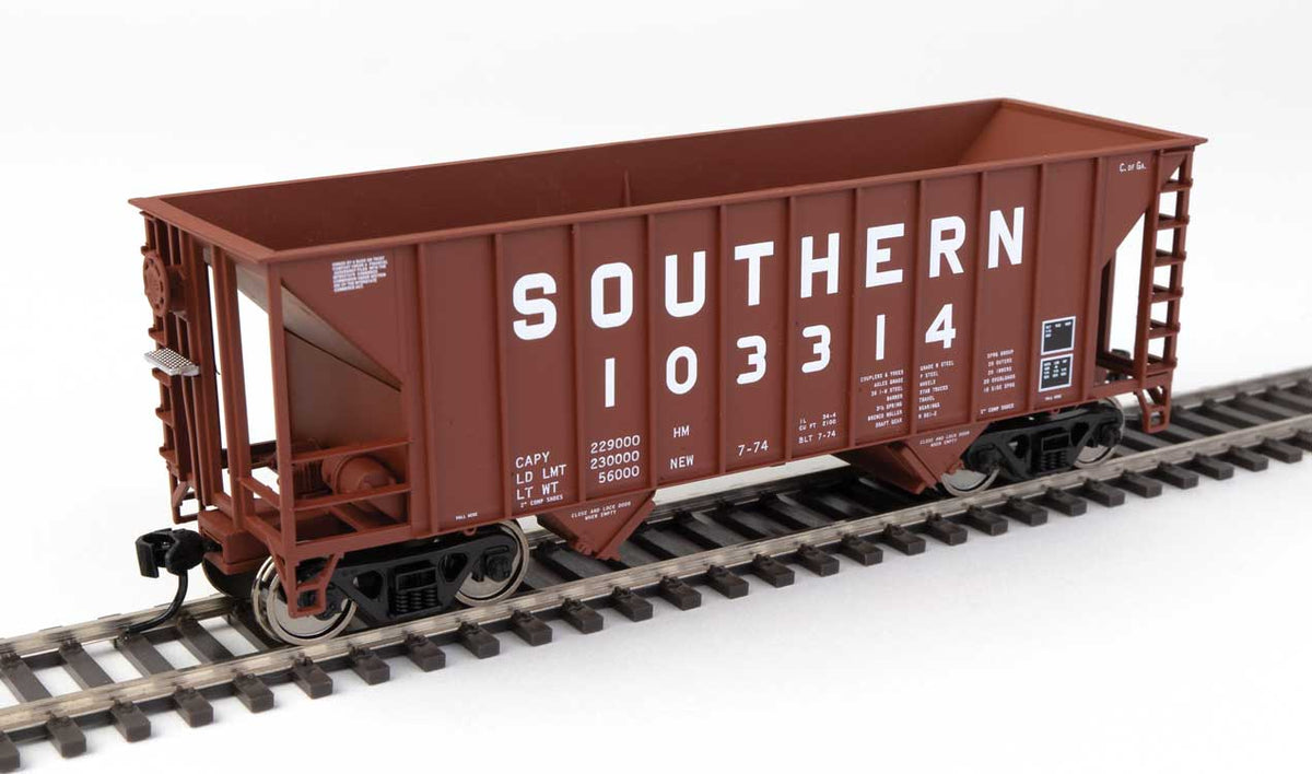  Walthers MainLine 910-56621 100 Ton 2 Bay Hopper Southern Brown SOU 103314