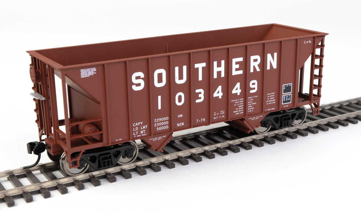  Walthers MainLine 910-56622 100 Ton 2 Bay Hopper Southern Brown SOU 103449