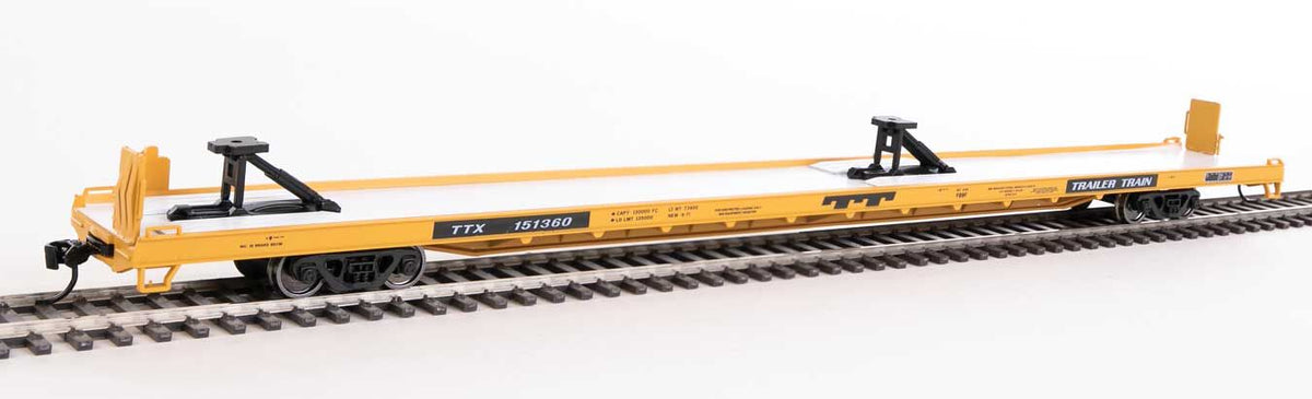  Walthers Mainline 910-5717 HO Scale 89' Channel Side Flatcar Trailer Train TTX 151360
