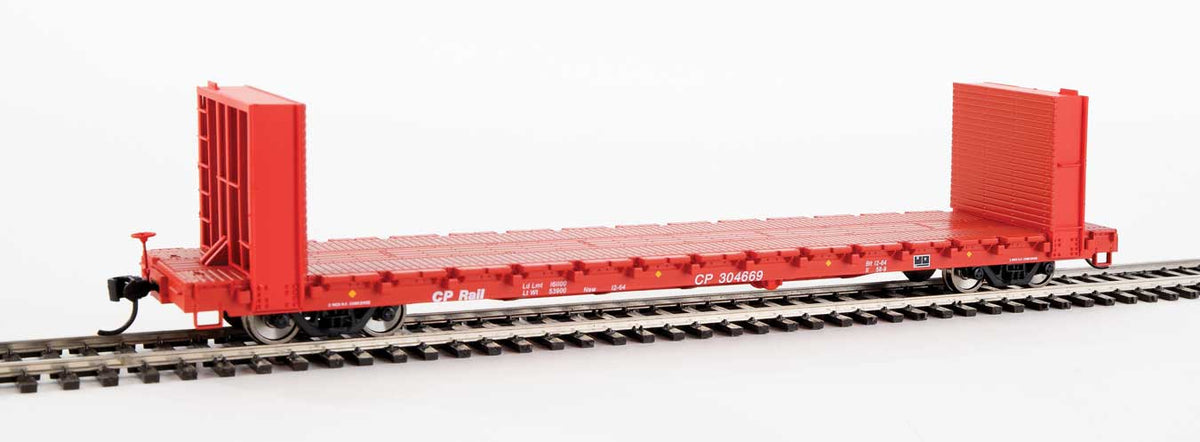  Walthers Mainline 910-5808 60' Pullman Bulkhead Flatcar Canadian Pacific CP 304669