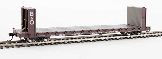  Walthers Mainline 910-5813 60' Pullman Bulkhead Flatcar Trailer Train B&O/ PTTX 92228