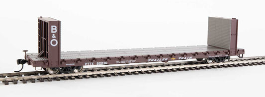  Walthers Mainline 910-5814 60' Pullman Bulkhead Flatcar Trailer Train B&O/ PTTX 92230