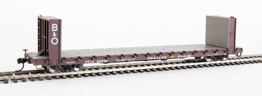  Walthers Mainline 910-5816 60' Pullman Bulkhead Flatcar Trailer Train B&O/ PTTX 92232