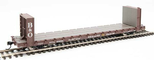  Walthers Mainline 910-5831 60' Pullman Bulkhead Flatcar TT/B&O PTTX 90605