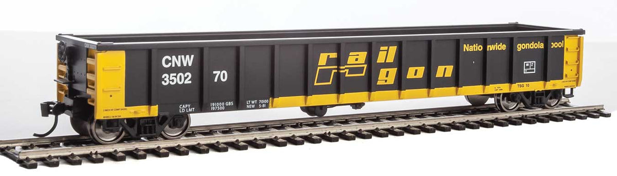  Walthers MainLine 910-6206 53' Gondola Ex-Railgon Chicago NorthWestern CNW 350270