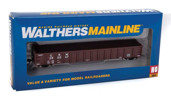  Walthers MainLine 910-6233 53' Gondola Ex-Railgon Chicago NorthWestern CNW 350047