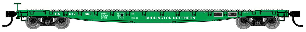  Walthers Mainline 910-6601 53' GSC Flatcar Burlington Northern BN 612866