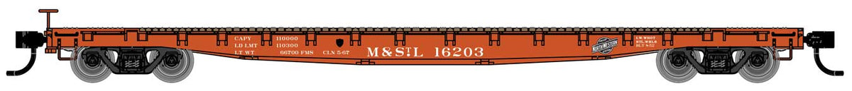  Walthers Mainline 910-6618 53' GSC Flatcar Minneapolis & St. Louis M&StL 16209