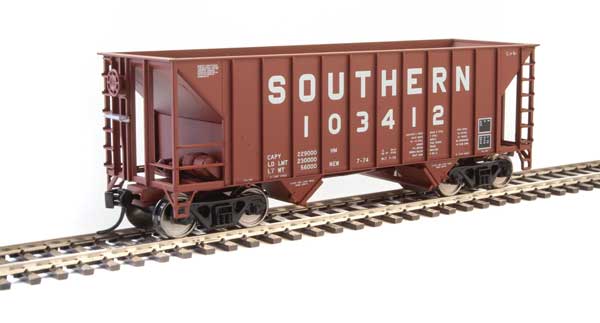  Walthers MainLine 910-6927 100 Ton 2 Bay Hopper Southern Brown SOU 103412