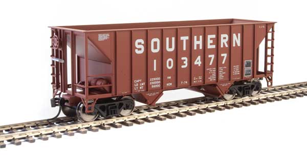  Walthers MainLine 910-6928 100 Ton 2 Bay Hopper Southern Brown SOU 103477