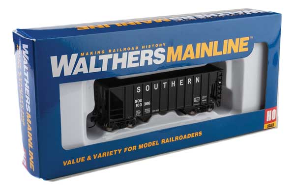  Walthers MainLine 910-6930 100 Ton 2 Bay Hopper Southern Black SOU 103366